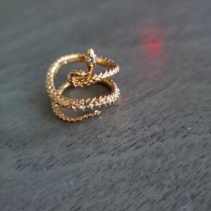 Kendra Scott Phoenix Gold Snake Wrap Ring, sz 7
